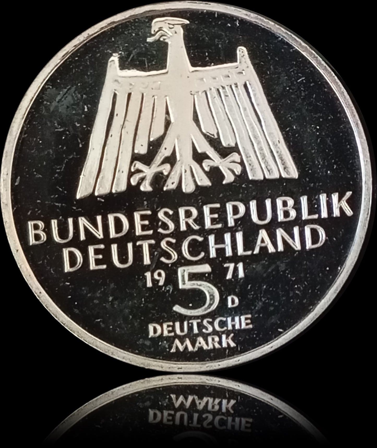 500. GEBURTSTAG ALBRECHT DÜRER, Serie 5 DM Silbermünze Spiegelglanz, 1972