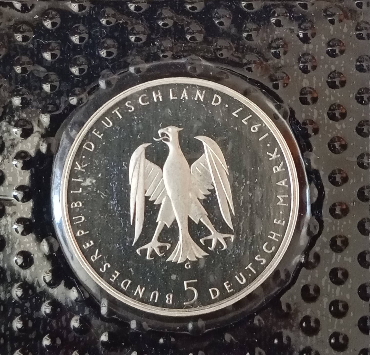 250TH BIRTHDAY OF HEINRICH VON KLEIST, series 5 DM silver coin, 1977