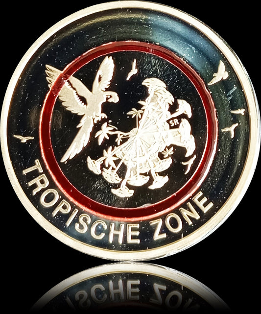 Tropische  Zone, 5 Euro Gedenkmünze, Serie "Klimazonen der Erde", Spiegelglanz, 2017