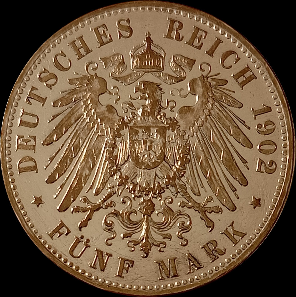 5 Mark Bayern 1902 D Silber, König Otto, Deutsches Kaiserreich, Jaeger-Nr. 46