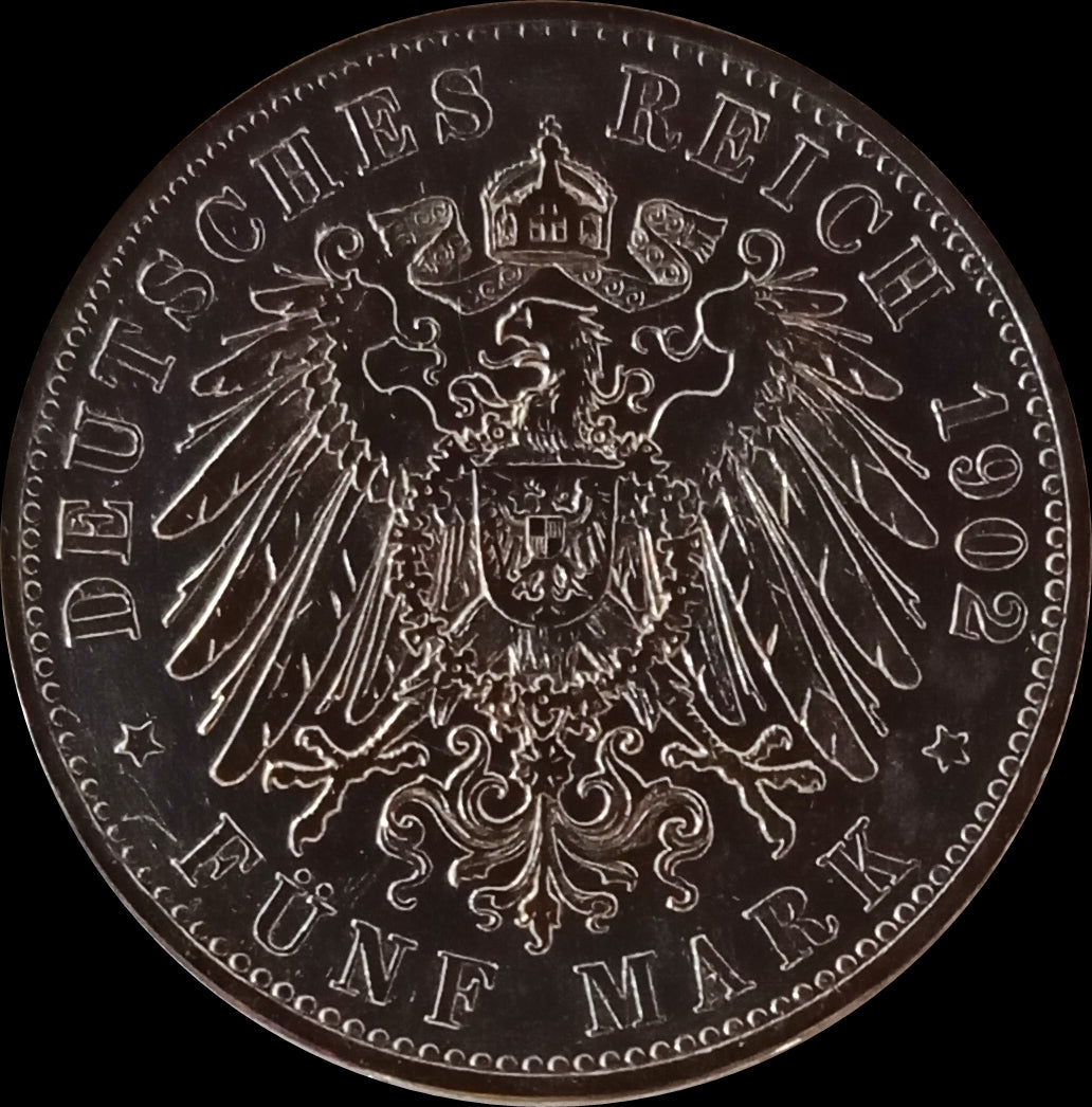 5 Mark Bayern 1902 D Silber, König Otto, Deutsches Kaiserreich, Jaeger-Nr. 46