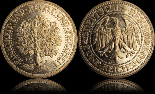 EICHBAUM, 5 Reichsmark Weimarer Republik, 1927 J