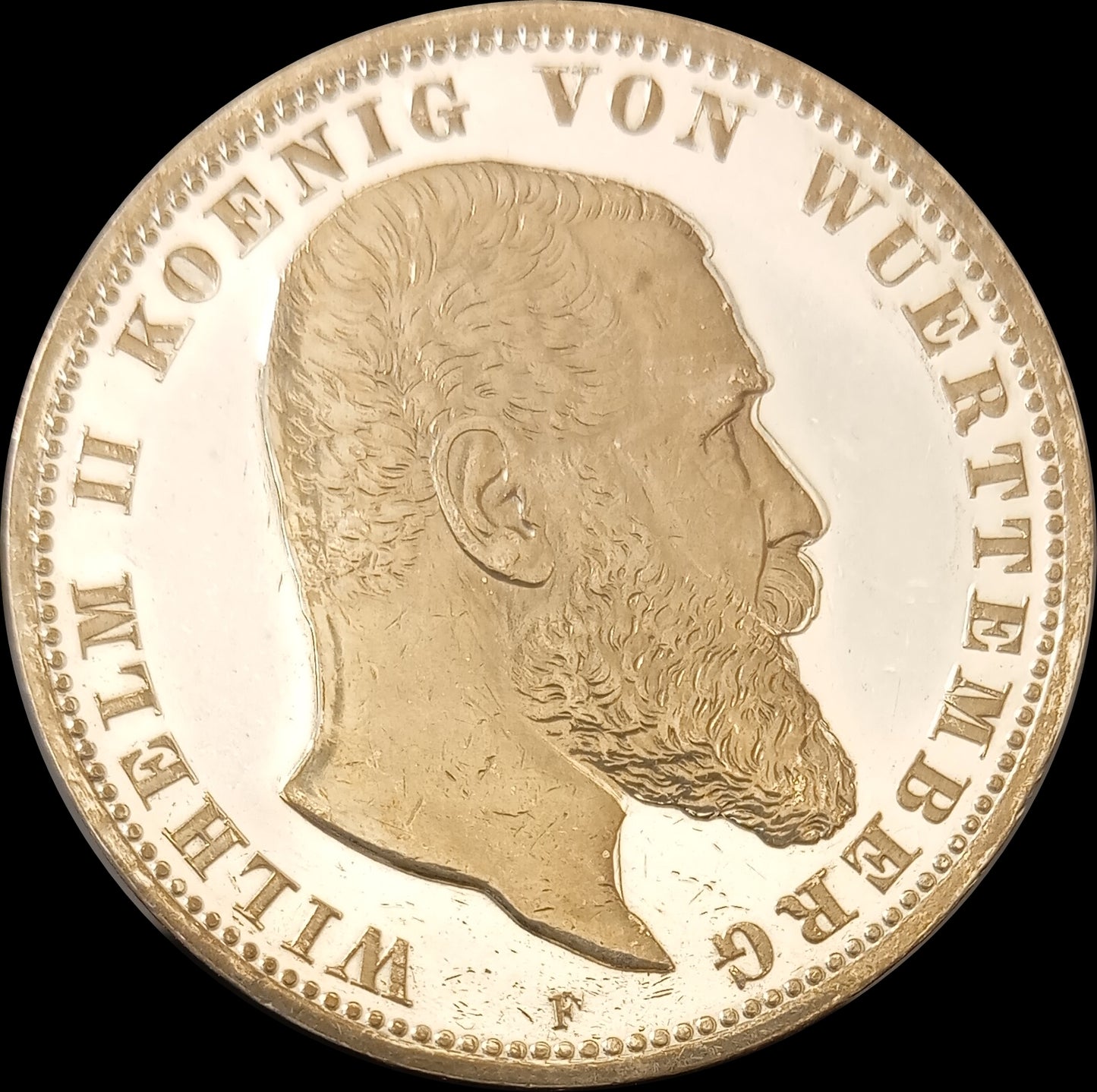 5 Mark Württemberg 1902 F Silber, Kaiser Wilhelm II. Deutsches Kaiserreich, Jaeger-Nr. 176