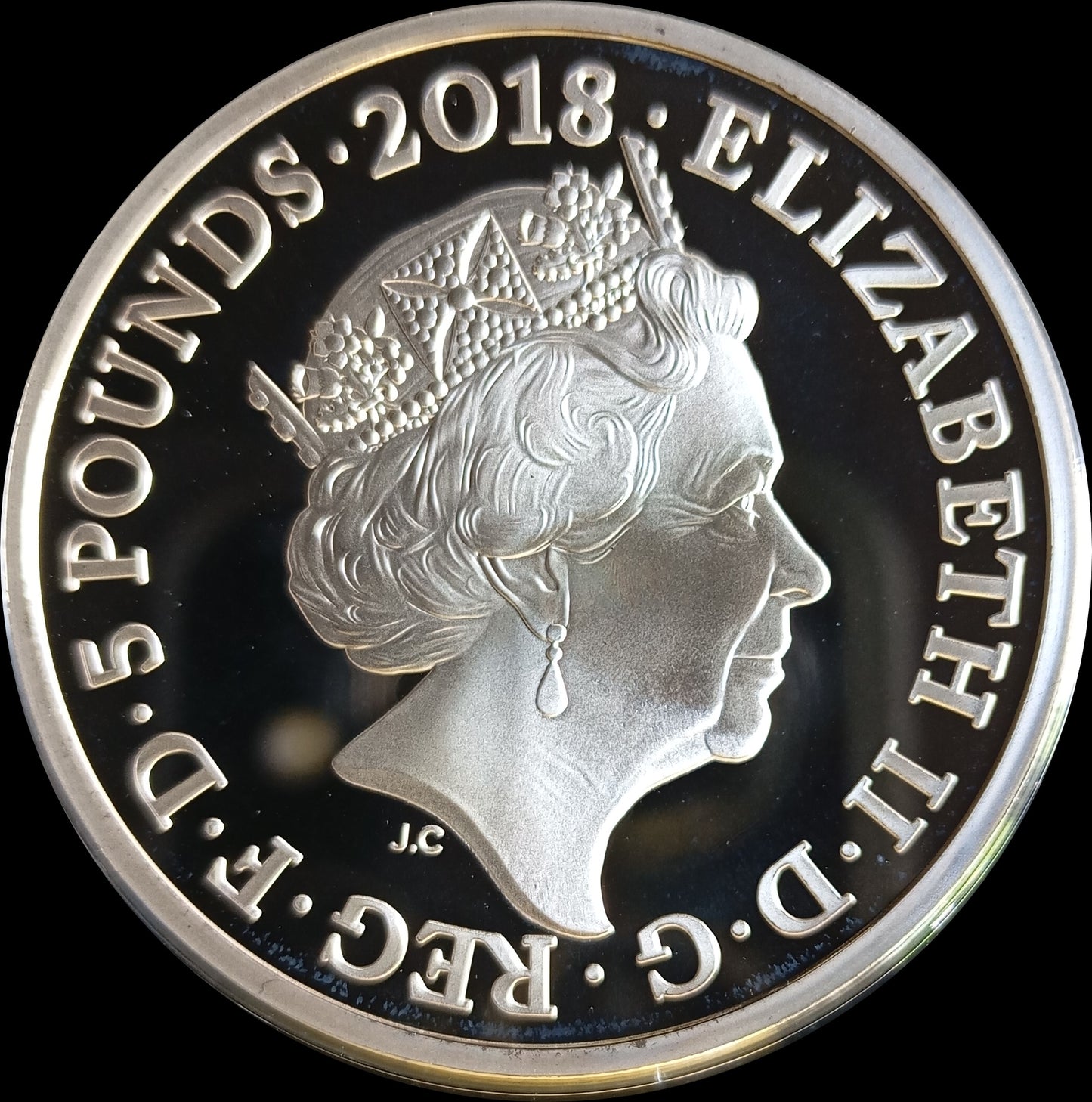 70th ANIVERSARY PRINCE OF WALES, 1 oz Silver Proof, 5 £, 2018