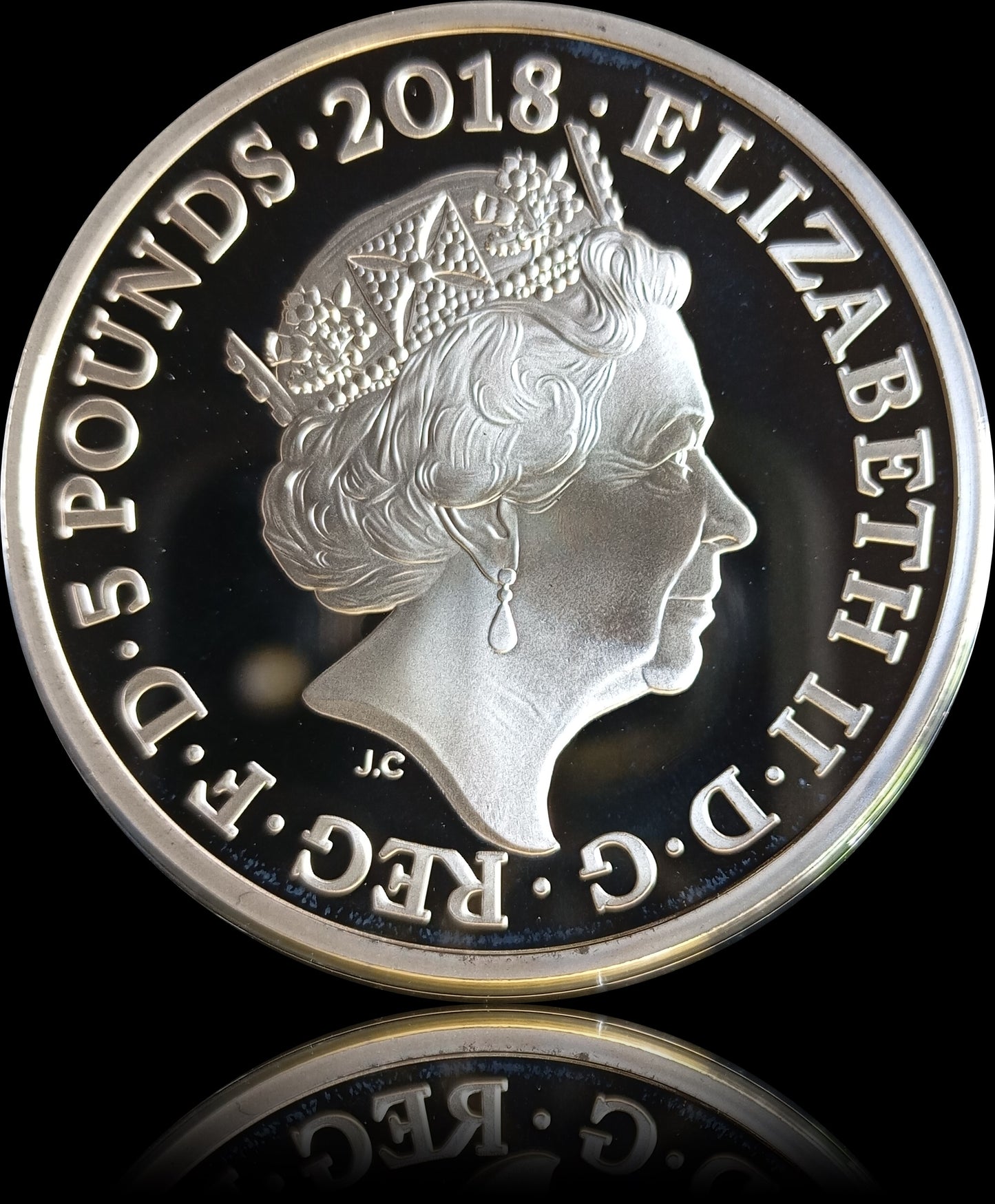 70th ANIVERSARY PRINCE OF WALES, 1 oz Silver Proof, 5 £, 2018