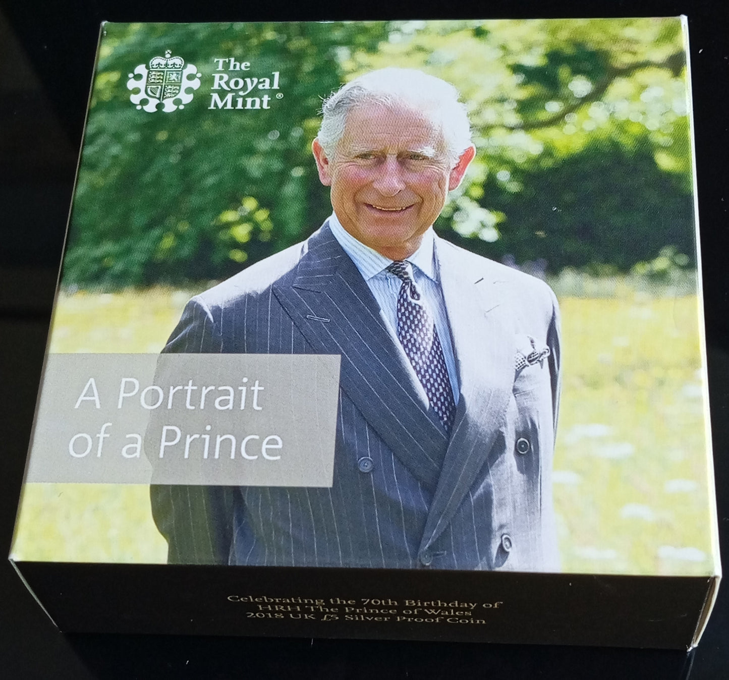 70th ANIVERSARY PRINCE OF WALES, 1 oz Silver Proof, 5 £, 2018