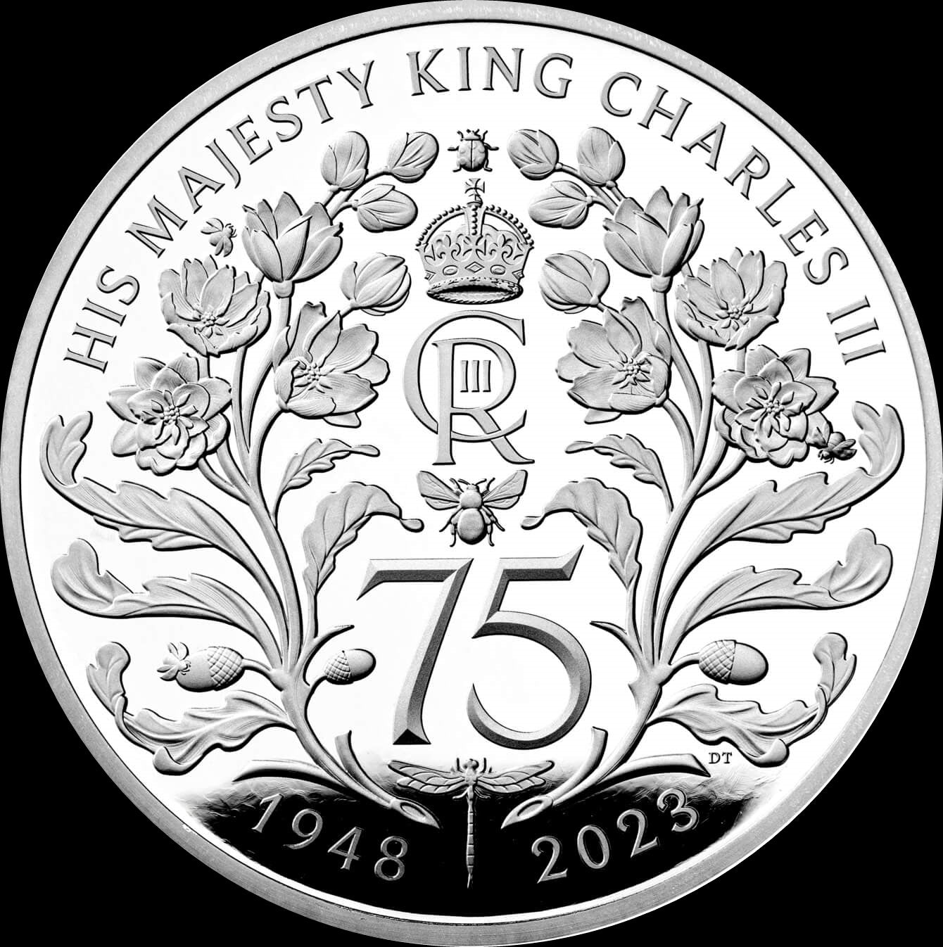 75th Birthday of His Majesty King Charles III, 1 oz Silver Proof 5 £, Proof, 2023