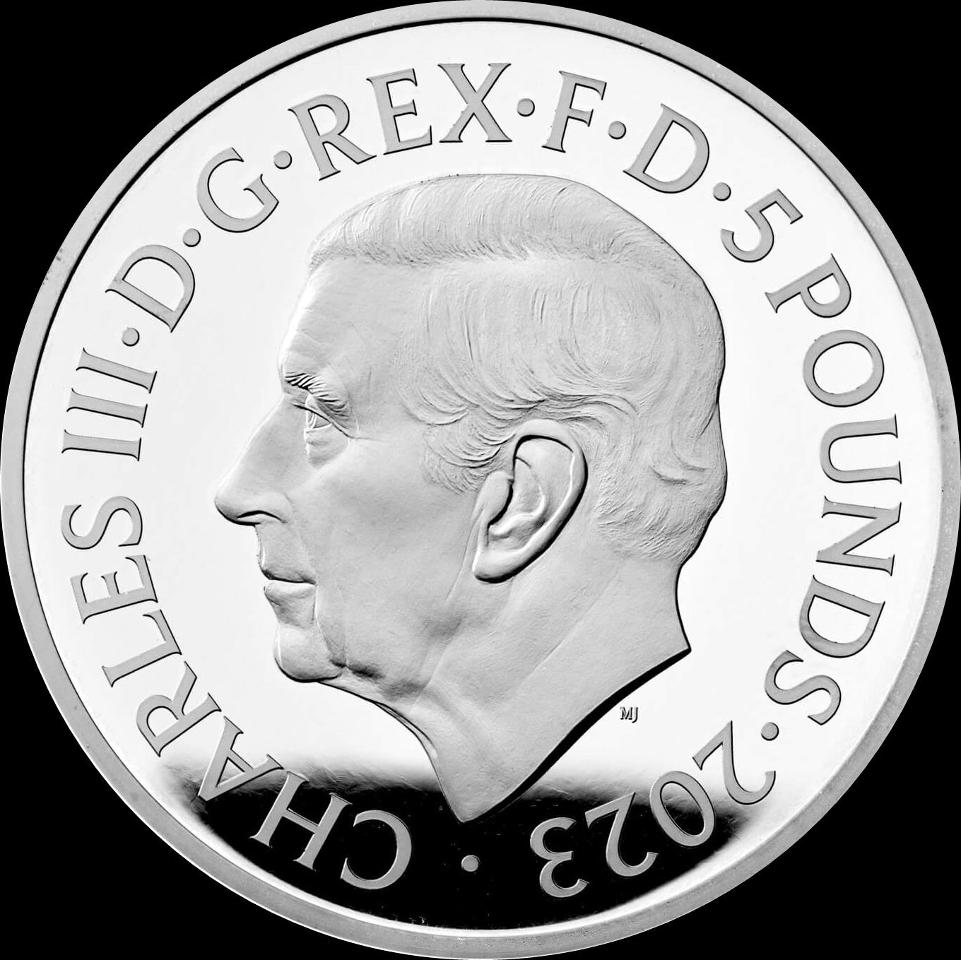 75th Birthday of His Majesty King Charles III, 1 oz Silver Proof 5 £, Proof, 2023