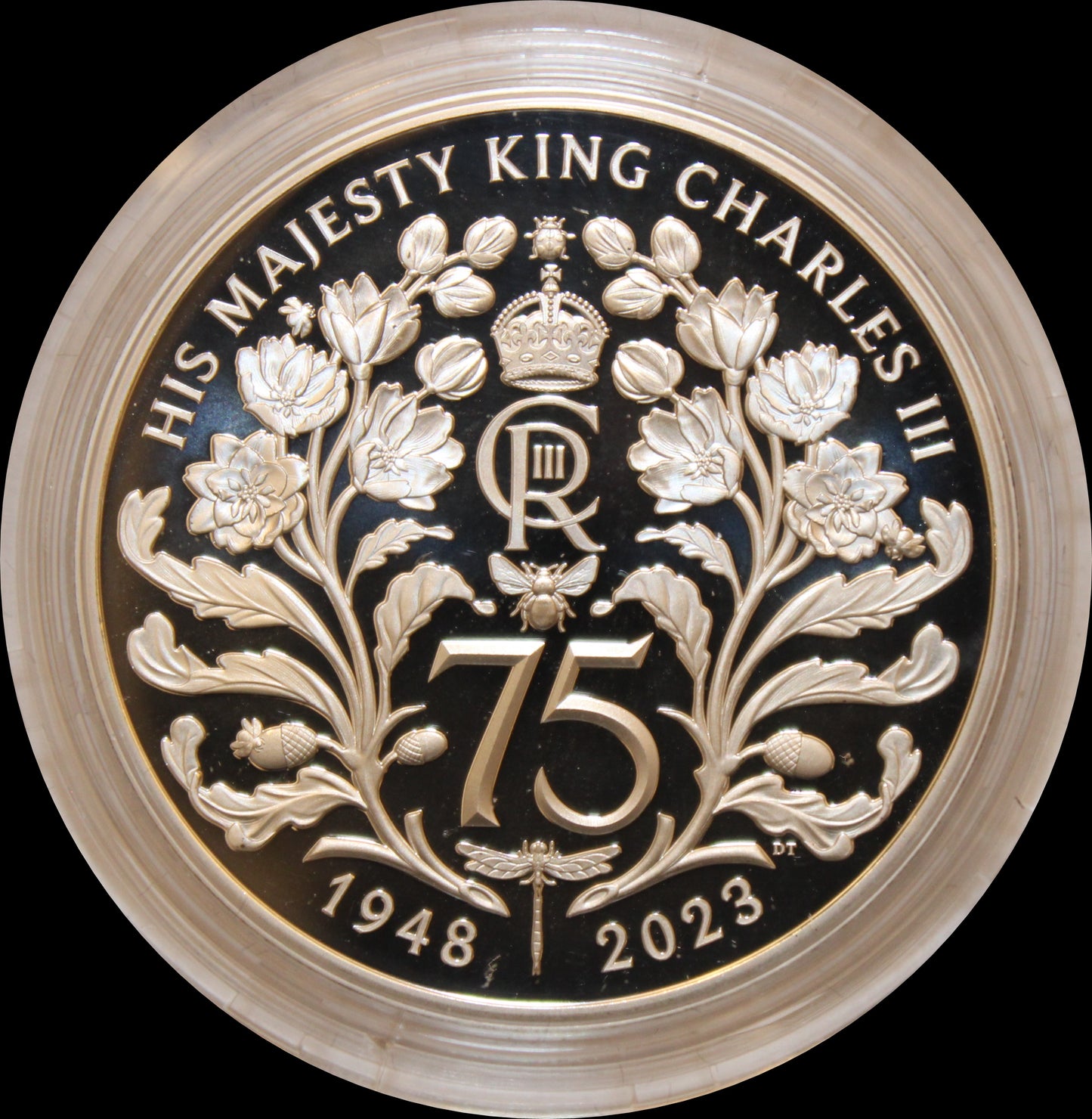 75th Birthday of His Majesty King Charles III, 1 oz Silver Proof 5 £, Proof, 2023