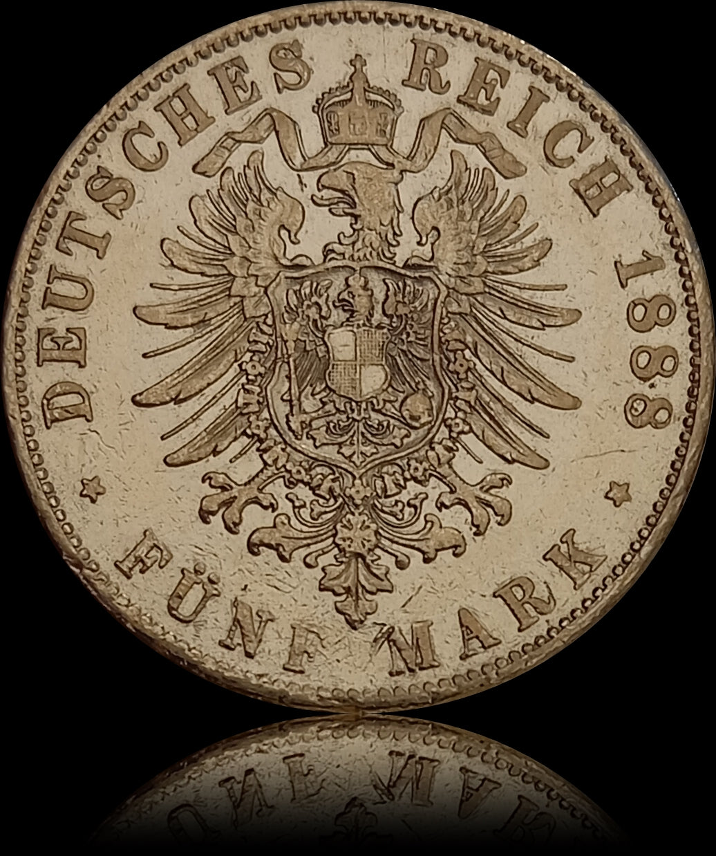 5 Mark Bayern 1888 D Silber, König Otto, Deutsches Kaiserreich, Jaeger-Nr. 40