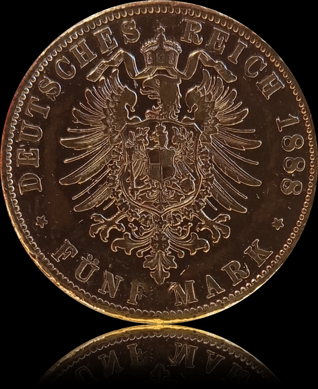 5 Mark Bayern 1888 D Silber, König Otto, Deutsches Kaiserreich, Jaeger-Nr. 40