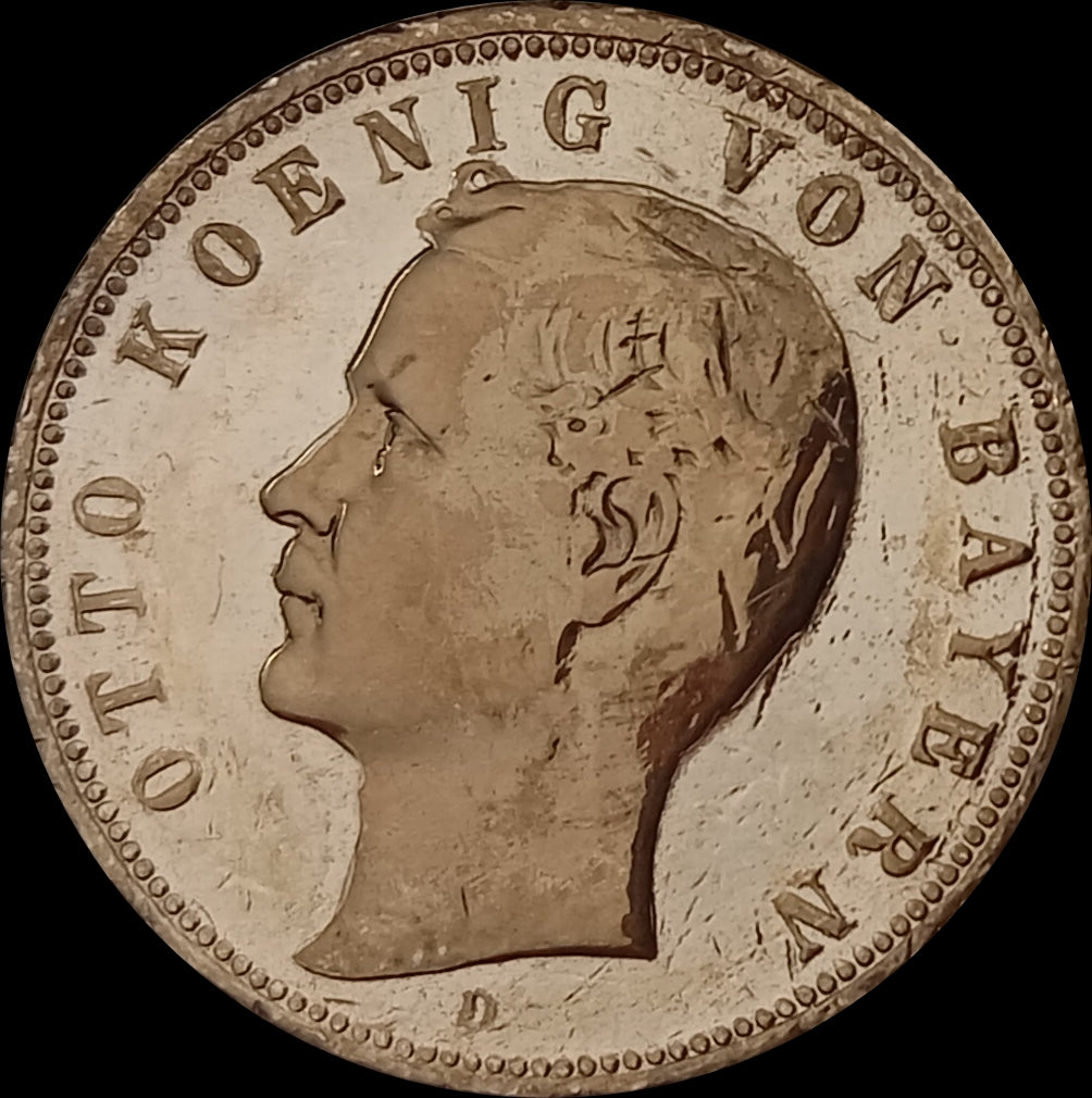 5 Mark Bayern 1888 D Silber, König Otto, Deutsches Kaiserreich, Jaeger-Nr. 40