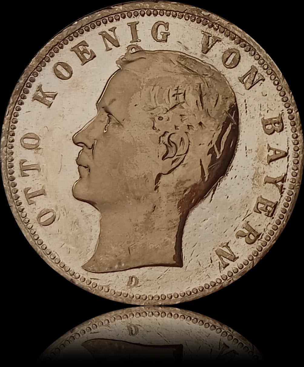 5 Mark Bayern 1888 D Silber, König Otto, Deutsches Kaiserreich, Jaeger-Nr. 40