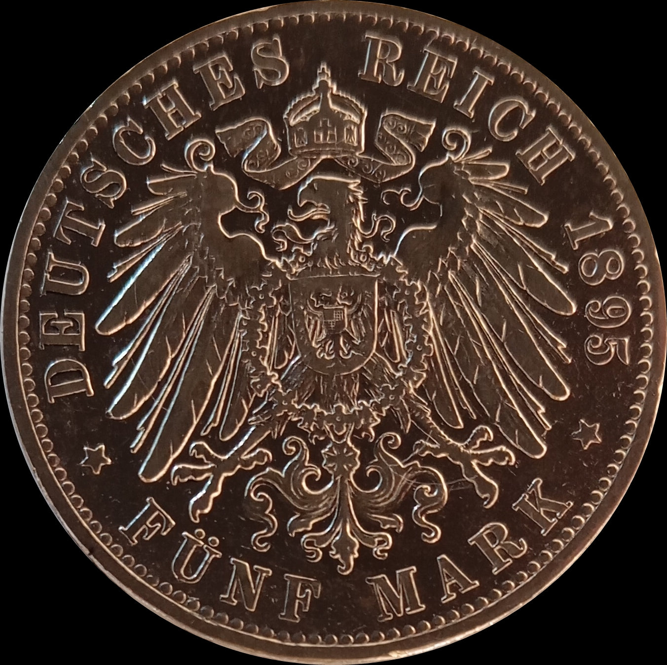 5 Mark Bayern 1895 D Silber, König Otto, Deutsches Kaiserreich, Jaeger-Nr. 46