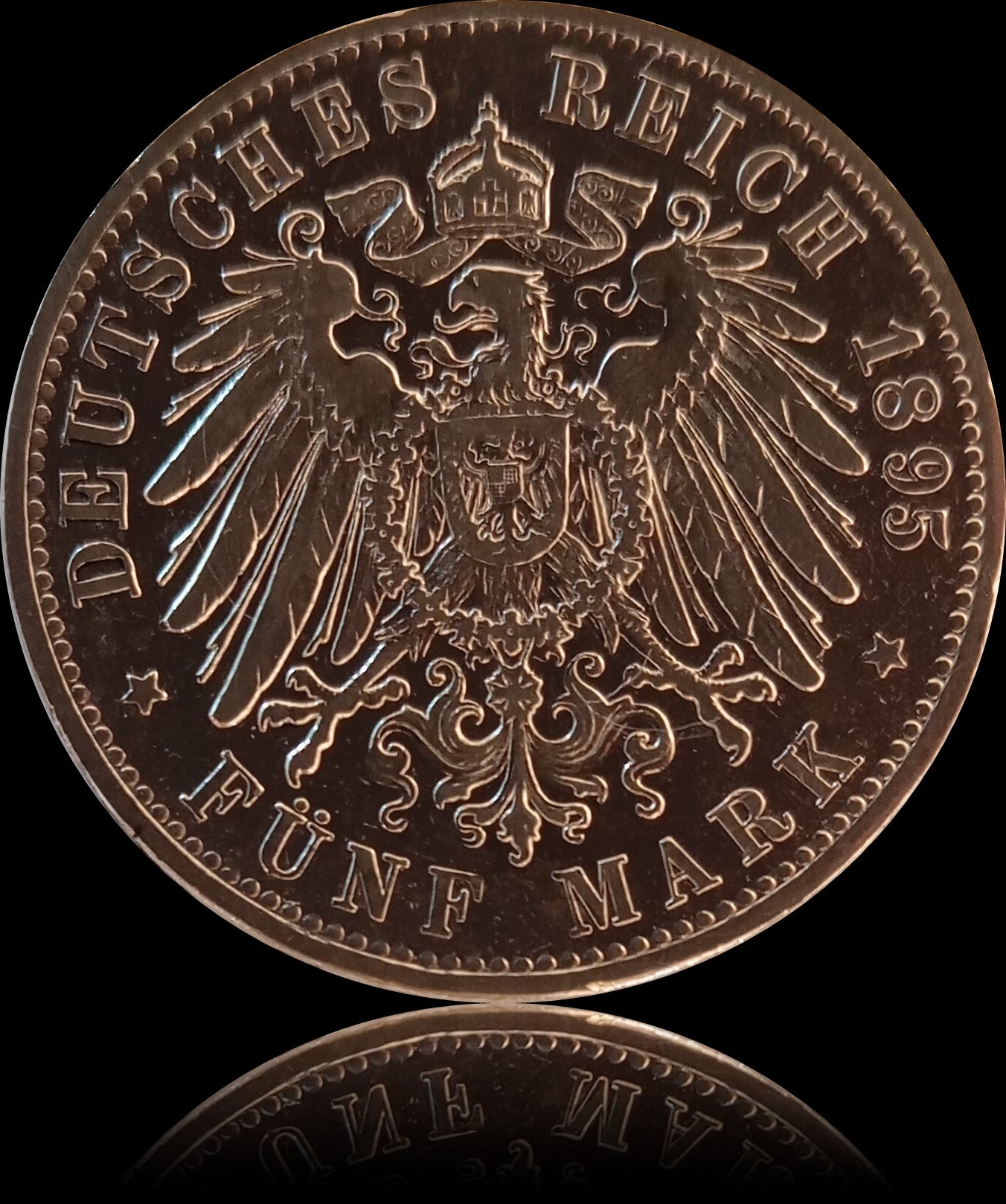 5 Mark Bayern 1895 D Silber, König Otto, Deutsches Kaiserreich, Jaeger-Nr. 46