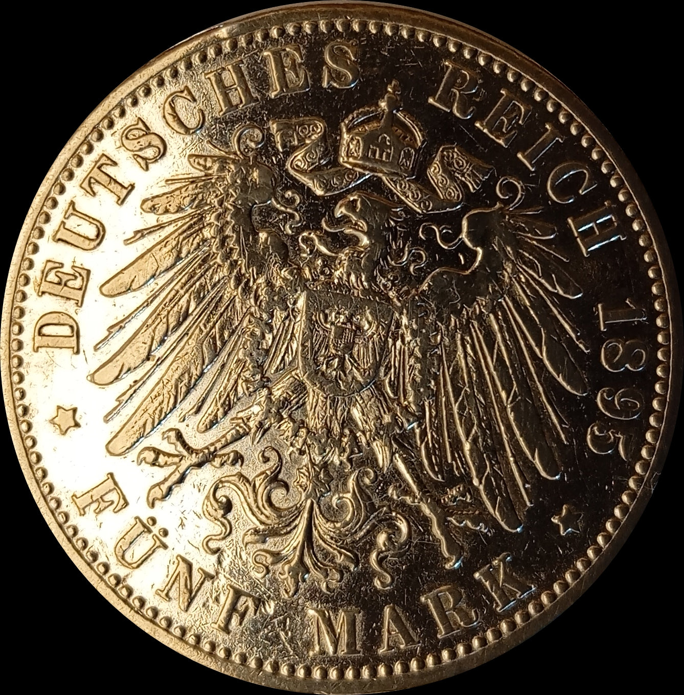 5 Mark Bayern 1895 D Silber, König Otto, Deutsches Kaiserreich, Jaeger-Nr. 46