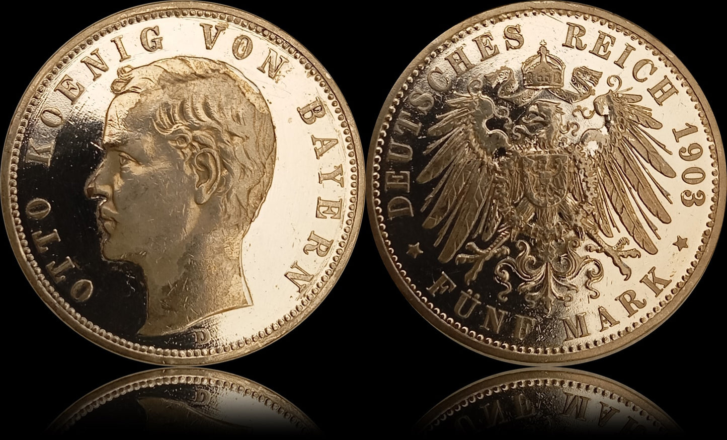 5 Mark Bayern 1903 D Silber, König Otto, Deutsches Kaiserreich, Jaeger-Nr. 46