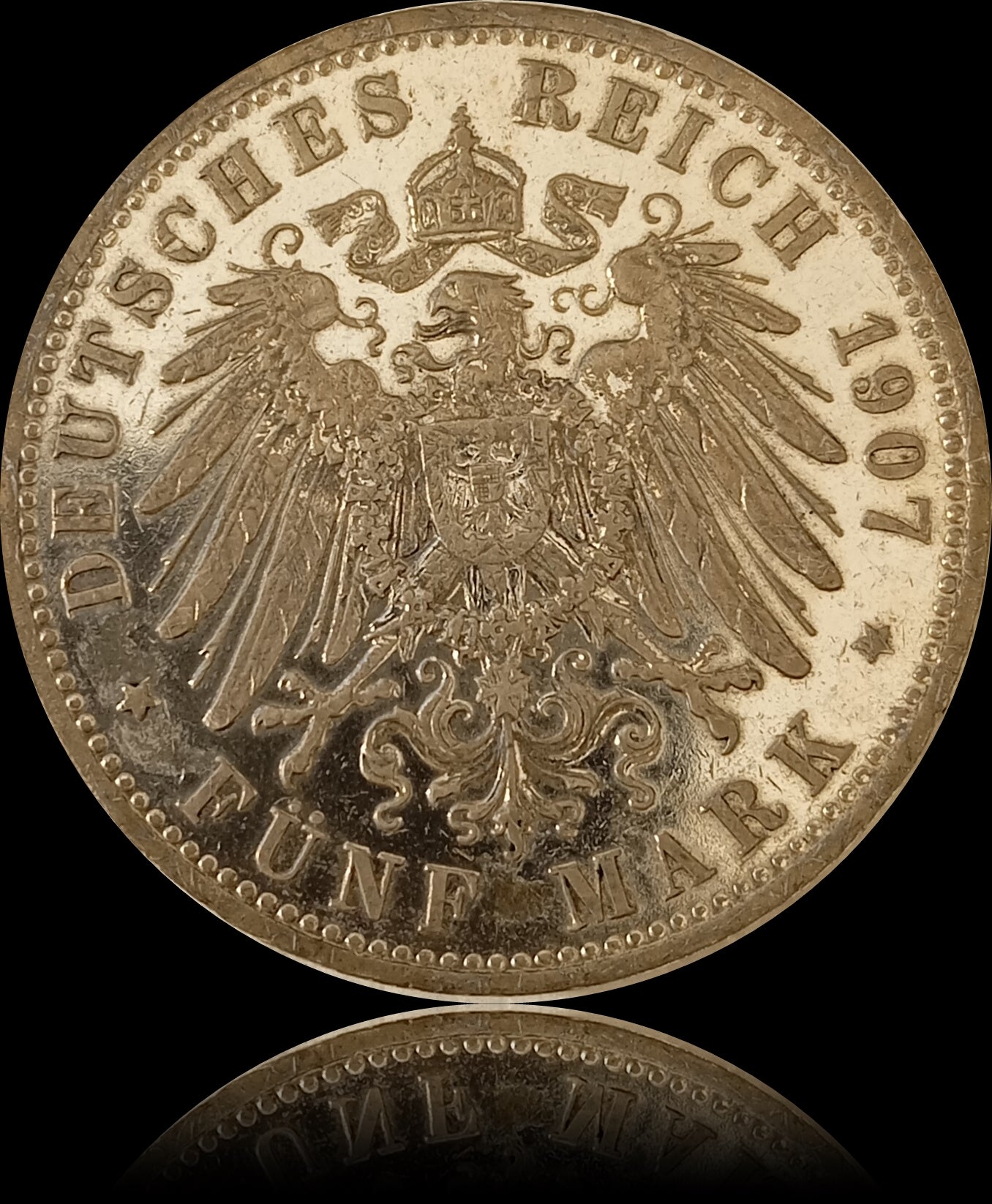 5 Mark Bayern 1907 D Silber, König Otto, Deutsches Kaiserreich, Jaeger-Nr. 46