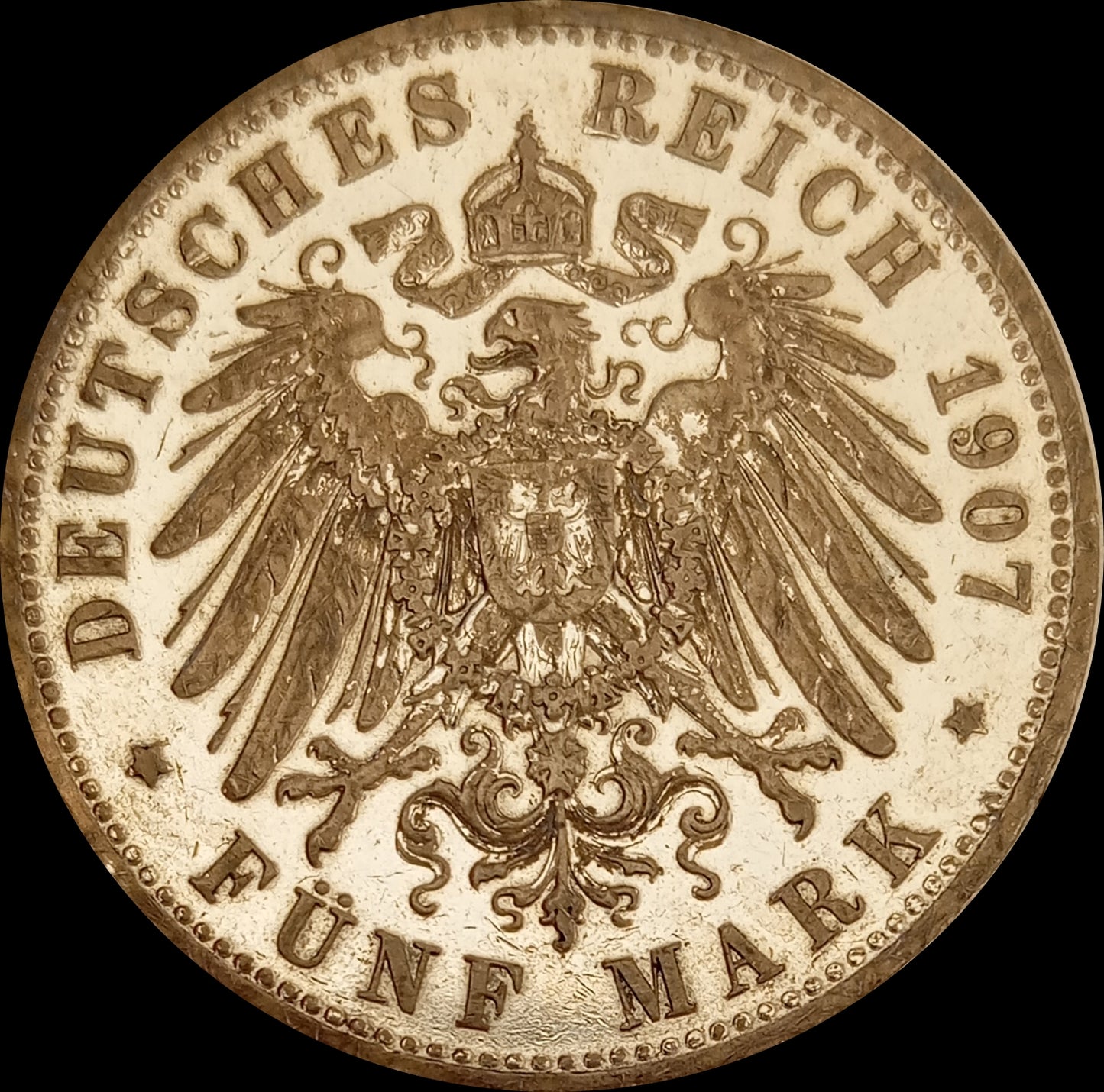 5 Mark Bayern 1907 D Silber, König Otto, Deutsches Kaiserreich, Jaeger-Nr. 46