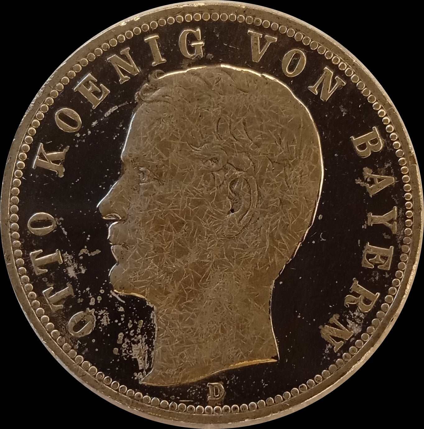 5 Mark Bayern 1907 D Silber, König Otto, Deutsches Kaiserreich, Jaeger-Nr. 46