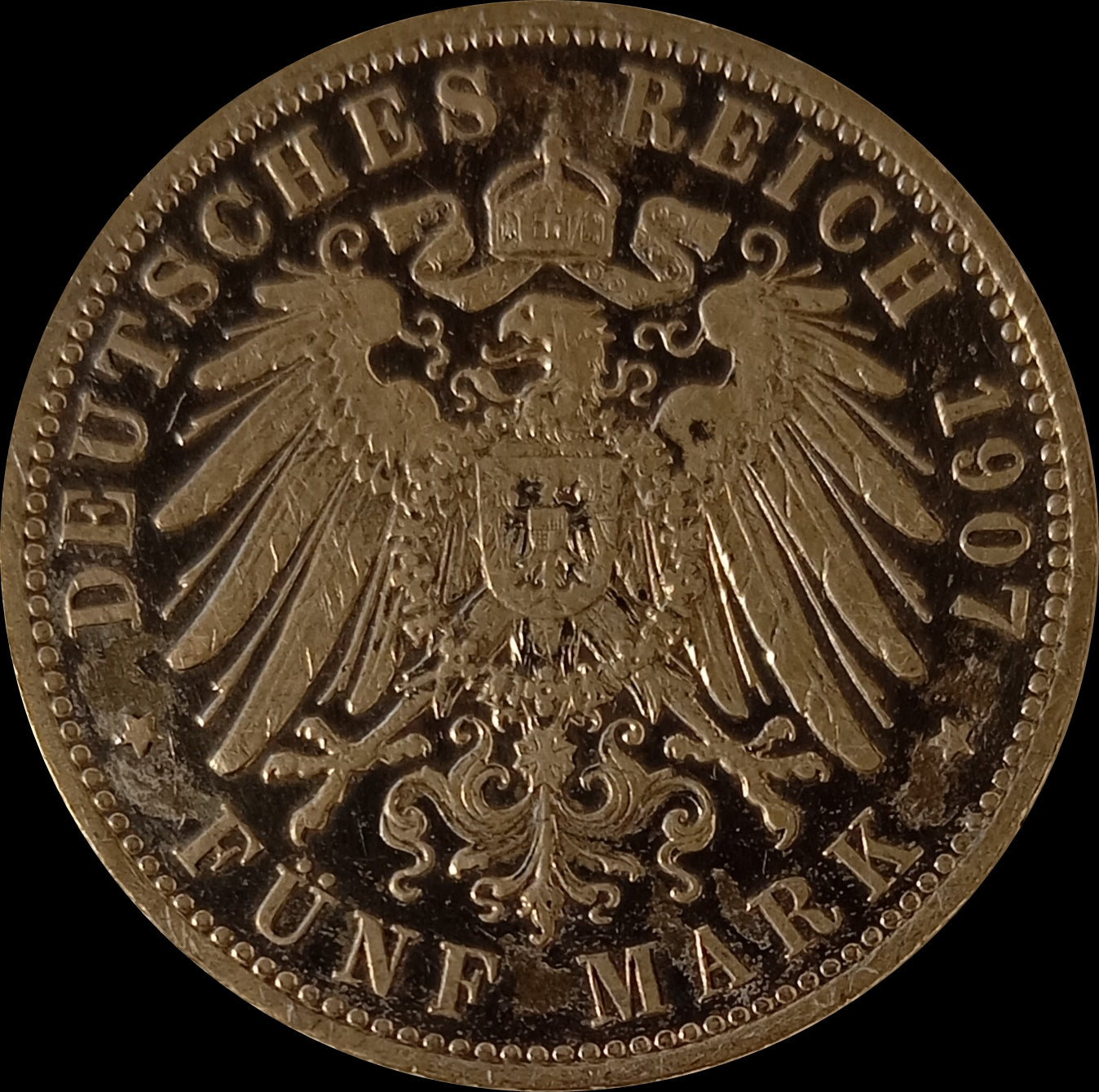 5 Mark Bayern 1907 D Silber, König Otto, Deutsches Kaiserreich, Jaeger-Nr. 46