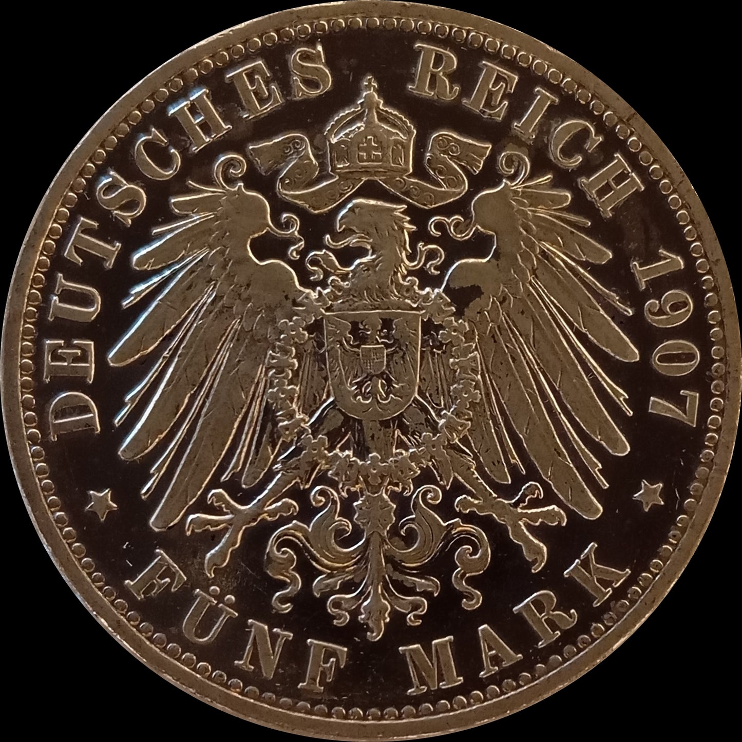 5 Mark Bayern 1907 D Silber, König Otto, Deutsches Kaiserreich, Jaeger-Nr. 46