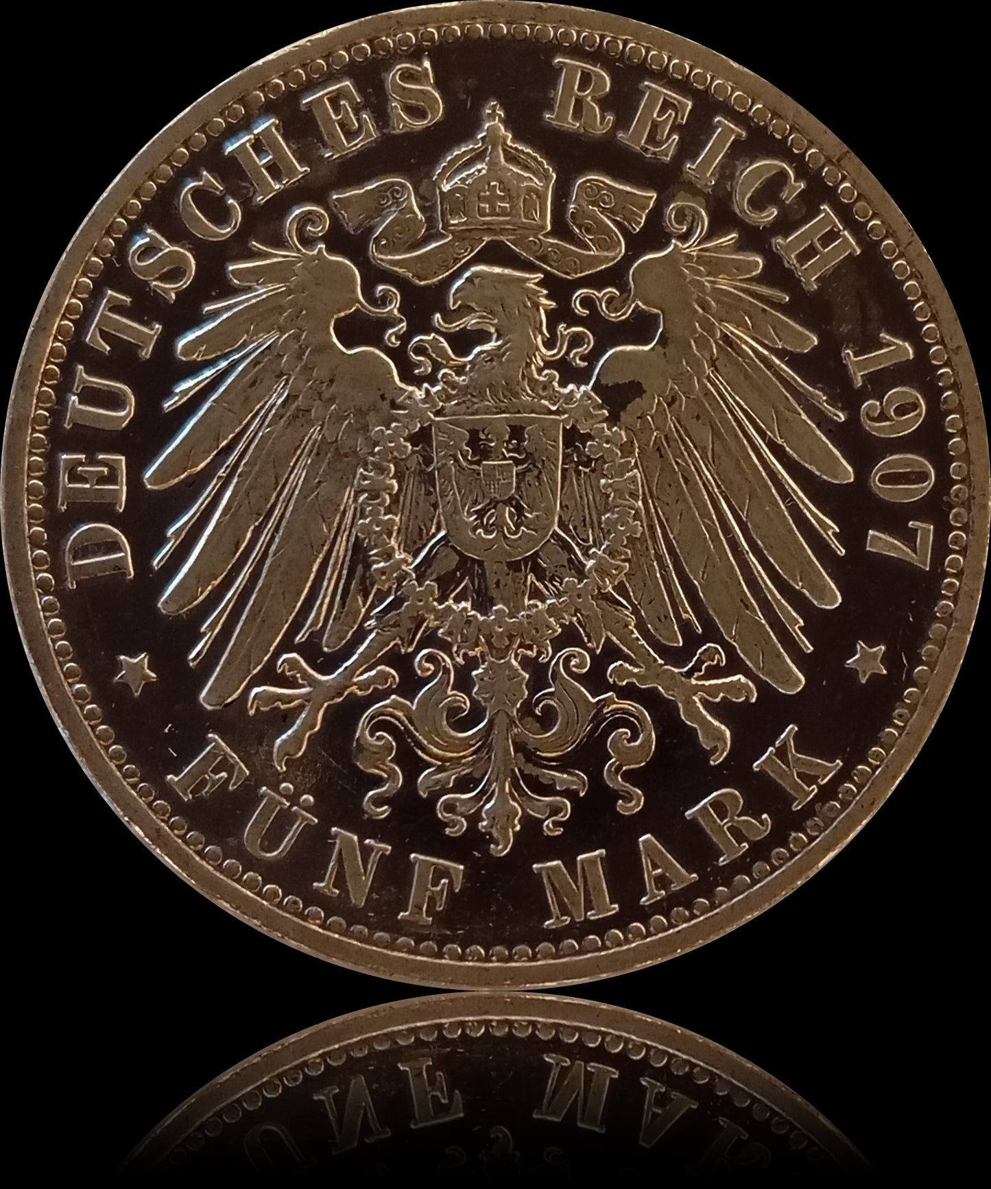 5 Mark Bayern 1907 D Silber, König Otto, Deutsches Kaiserreich, Jaeger-Nr. 46