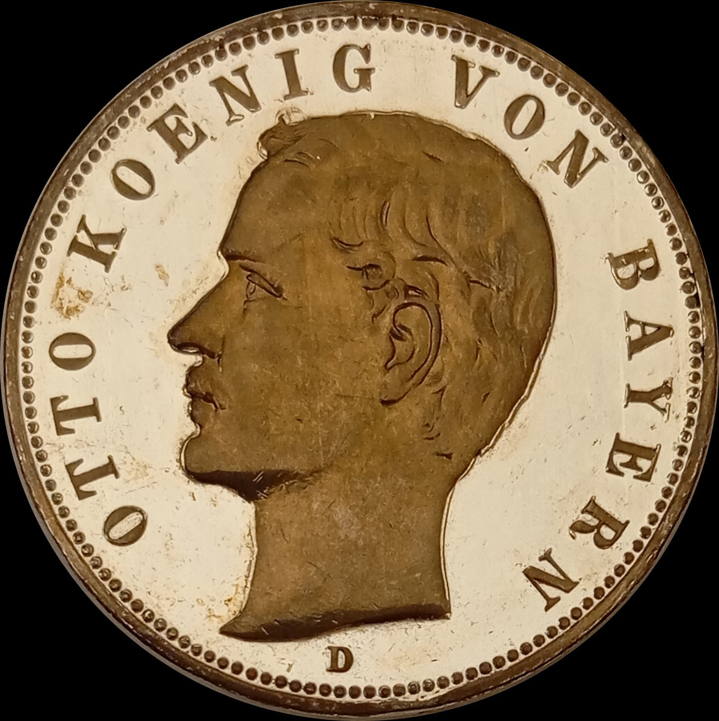 5 Mark Bayern 1908 D Silber, König Otto, Deutsches Kaiserreich, Jaeger-Nr. 46