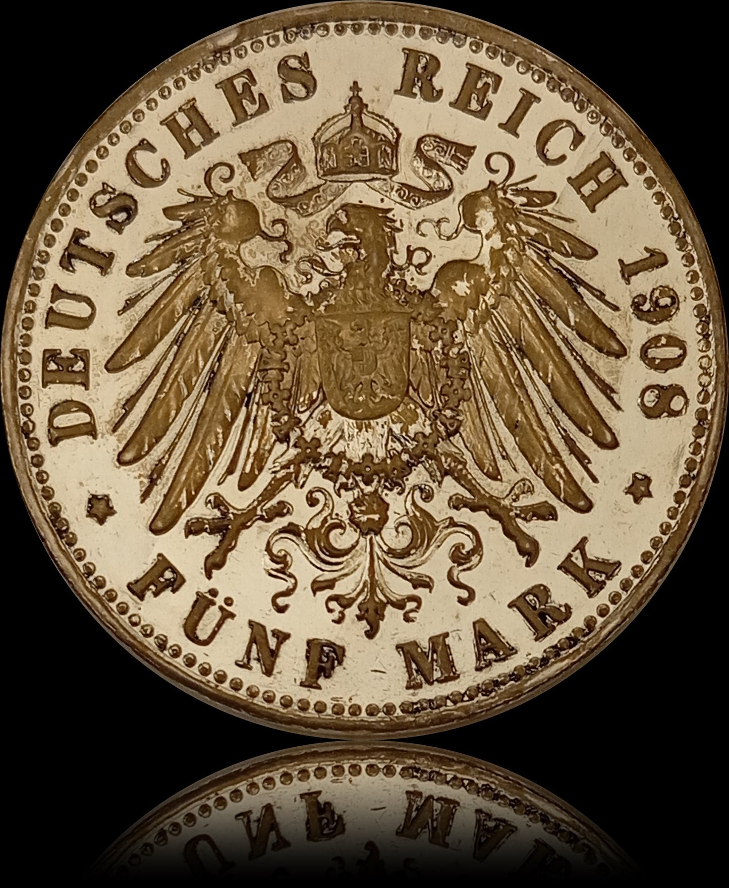 5 Mark Bayern 1908 D Silber, König Otto, Deutsches Kaiserreich, Jaeger-Nr. 46