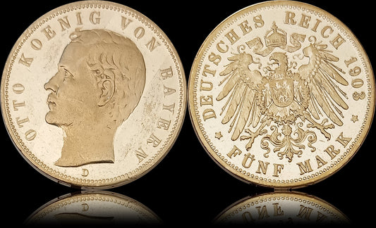 5 Mark Bayern 1903 D Silber, König Otto, Deutsches Kaiserreich, Jaeger-Nr. 46