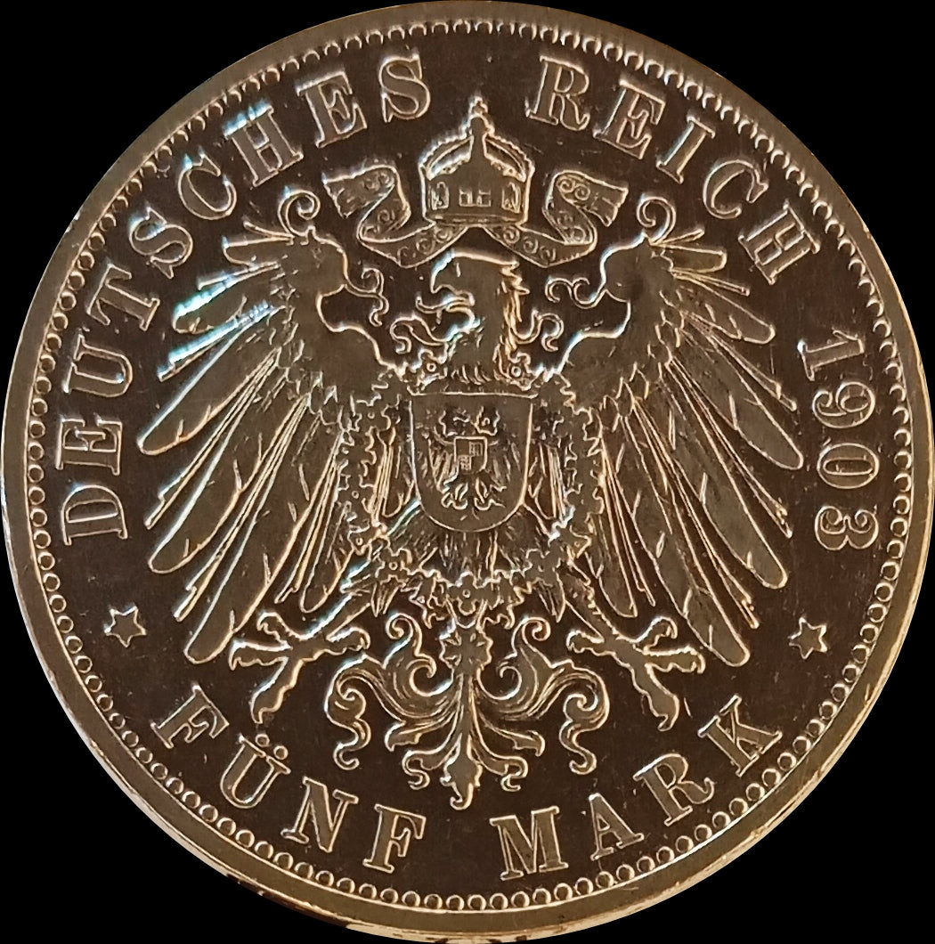 5 Mark Bayern 1903 D Silber, König Otto, Deutsches Kaiserreich, Jaeger-Nr. 46