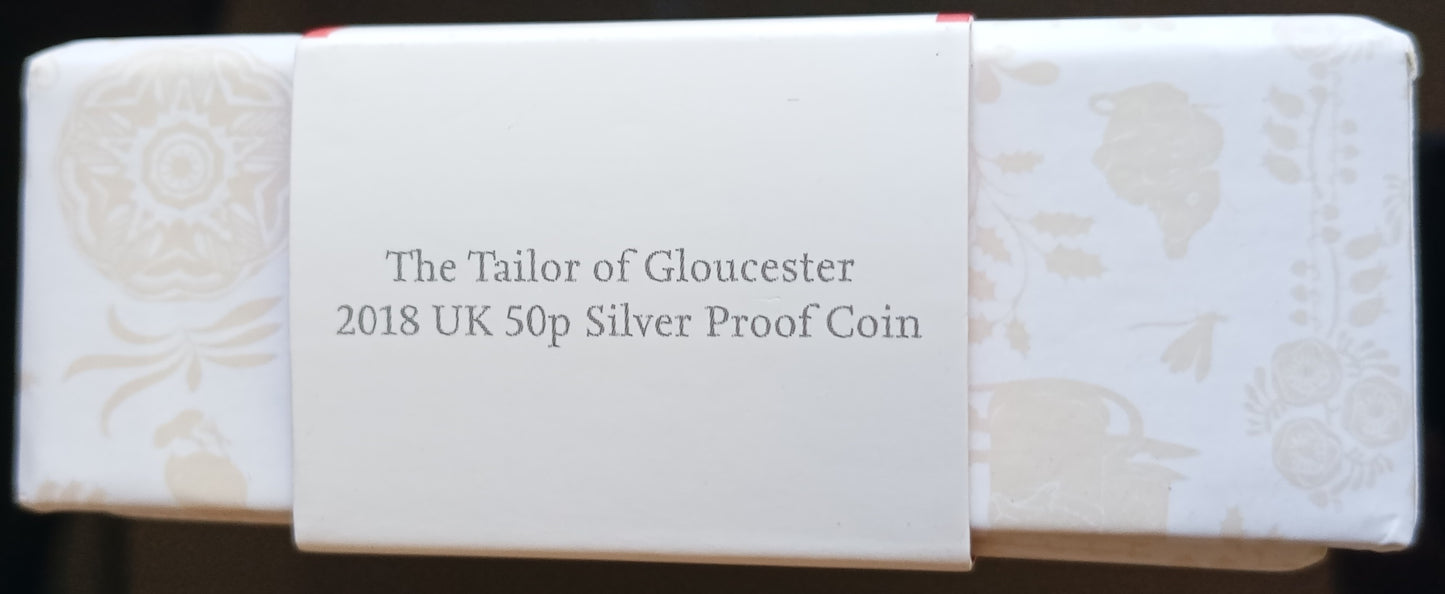 THE TAILOR OF GLOUCESTER OF BEATRIX POTTER, Silber Proof, 50 Pence, 2018