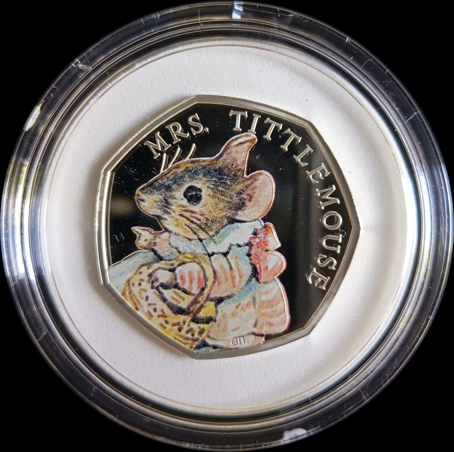 MRS. TITTLEMOUSE OF BEATRIX POTTER, Silber Proof, 50 Pence, 2018