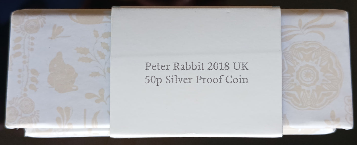 PETER RABBIT OF BEATRIX POTTER, Silber Proof, 50 Pence, 2018