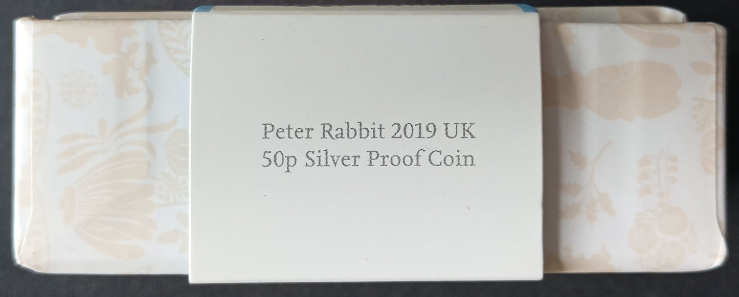 PETER RABBIT of BEATRIX POTTER, Silber Proof, 50 Pence, 2019