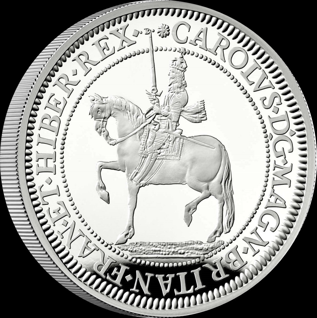 CHARLES I, British Monarchs, 5 Oz Silver PF 69, 10 £, 2023