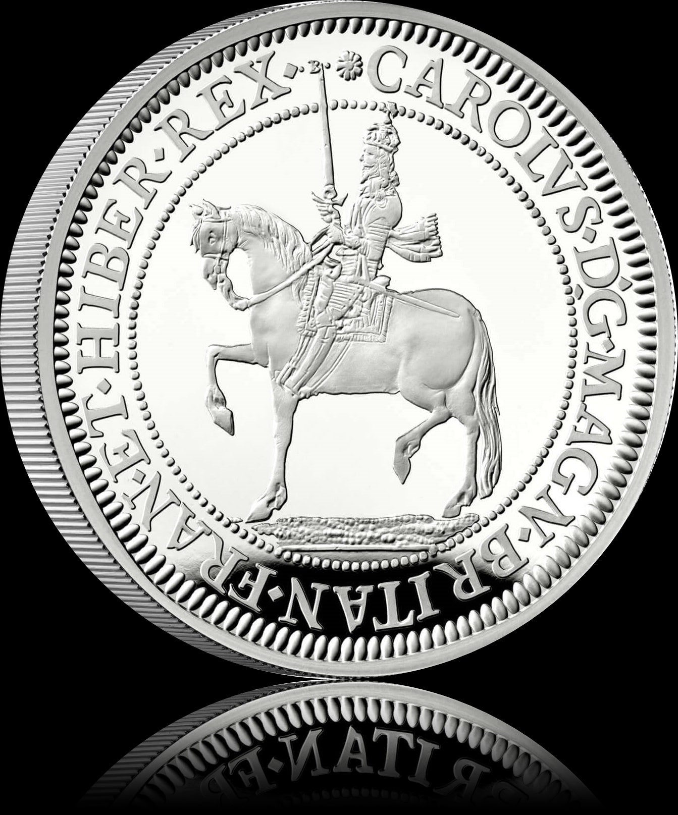 CHARLES I, British Monarchs, 5 Oz Silver PF 69, 10 £, 2023