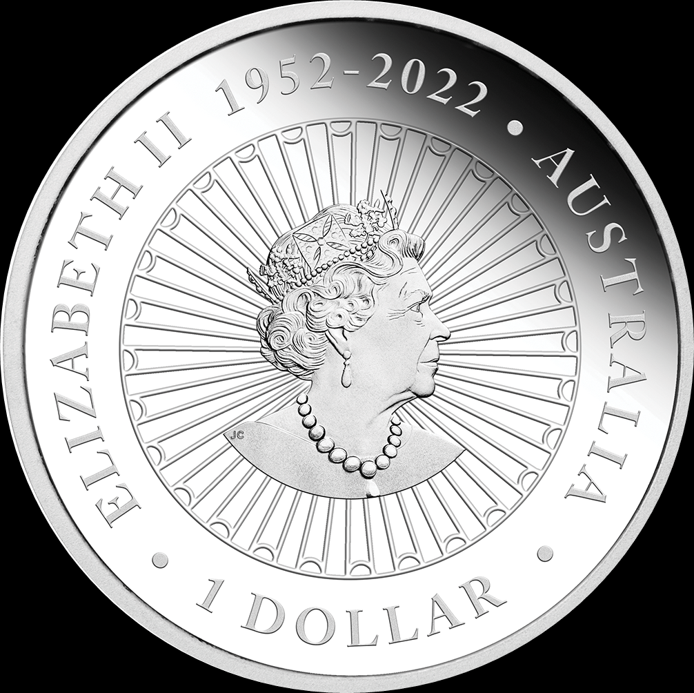 DRACHE, Serie Australian Opal 1 oz Silber Proof 1$, 2024