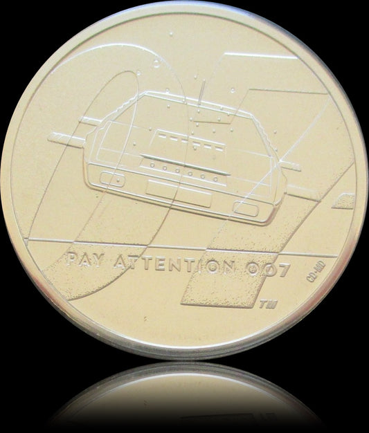 PAY ATTENTION 007, James Bond series, 1 oz Silver £2, Proof PR69, 2020