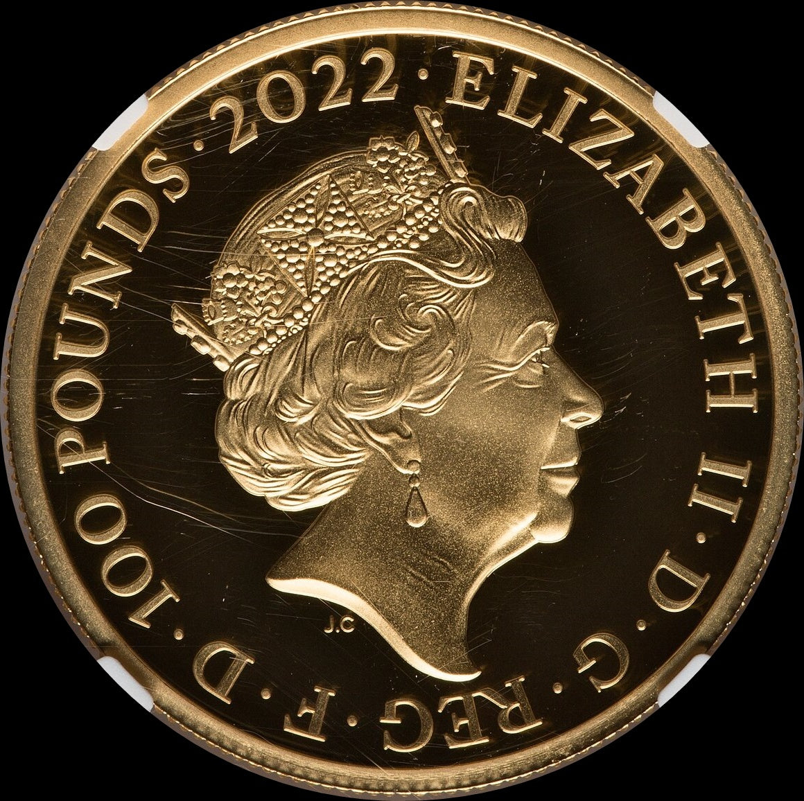 James I, British Monarchs, 1 Oz Gold 100 £, Proof NGC PF 70, 2022