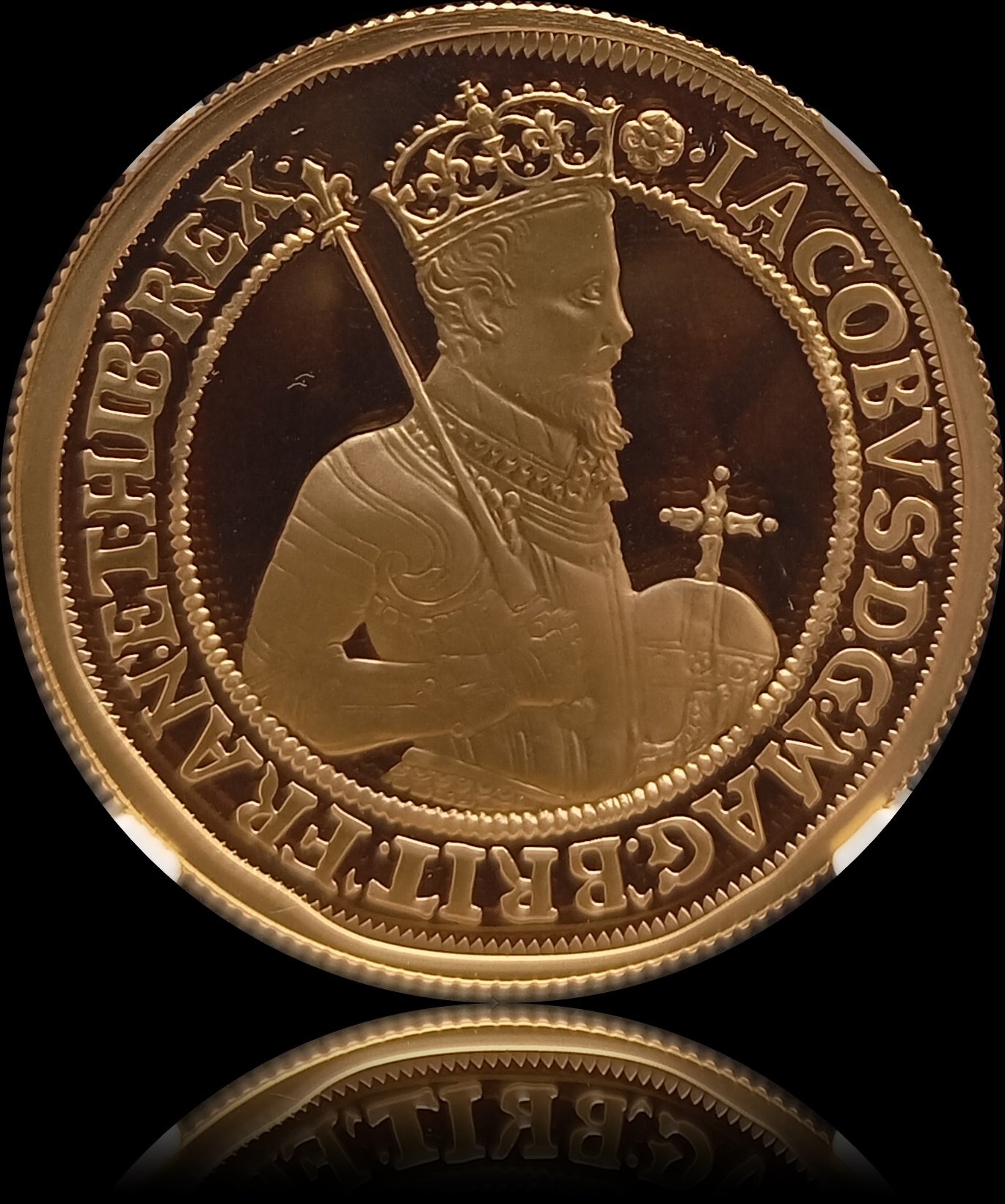 James I, British Monarchs, 1 Oz Gold 100 £, Proof NGC PF 70, 2022