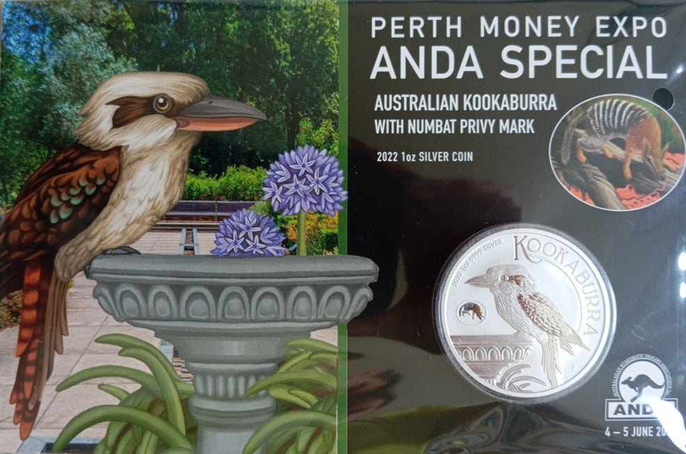 KOOKABURRA ANDA SPEZIAL NUMBAT, Serie Kookaburra, 1 oz Silber BU in Blister, 1 $, 2022