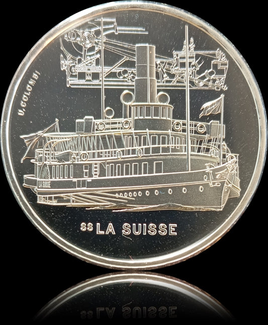 LA SUISSE, Serie "Schweizer Dampfschiffe", 20 Franken, Silber (st), 2018