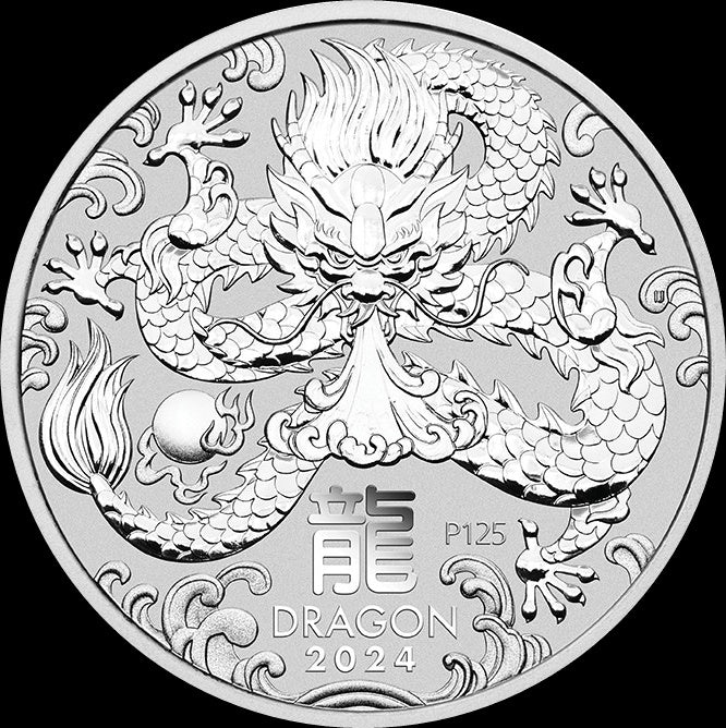 YEAR OF THE Dragon, Serie Lunar III, 1 AUD, 1 oz Silber Proof, 2024