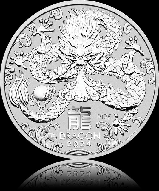 YEAR OF THE Dragon, Serie Lunar III, 1 AUD, 1 oz Silber Proof, 2024