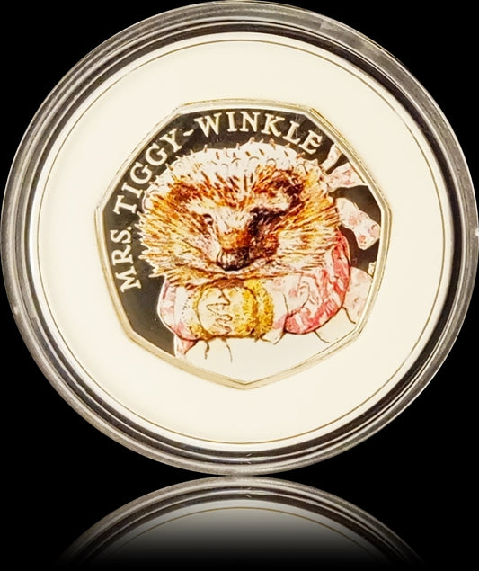 MRS TIGGY-WINKLE OF BEATRIX POTTER, Silber Proof, 50 Pence, 2016