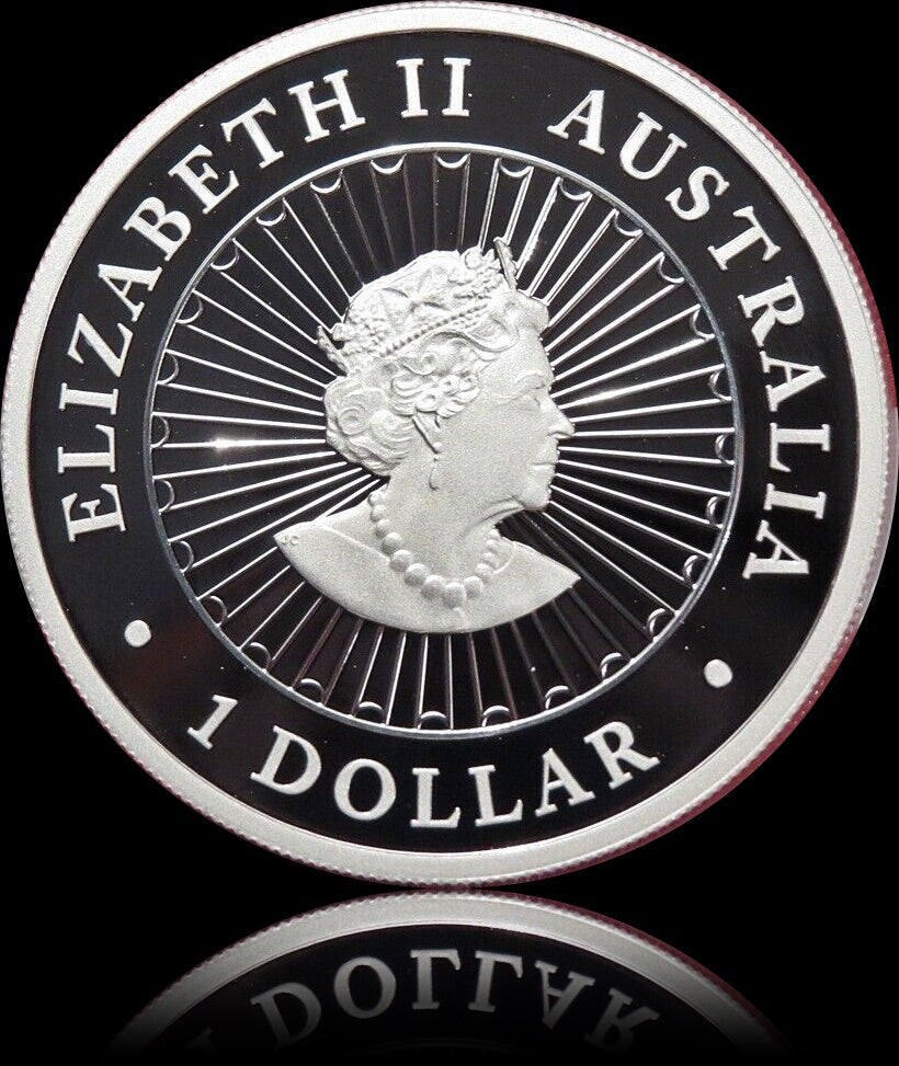 DOG - HUND, Serie Australian Opal 1 oz Silber Proof 1$, 2018