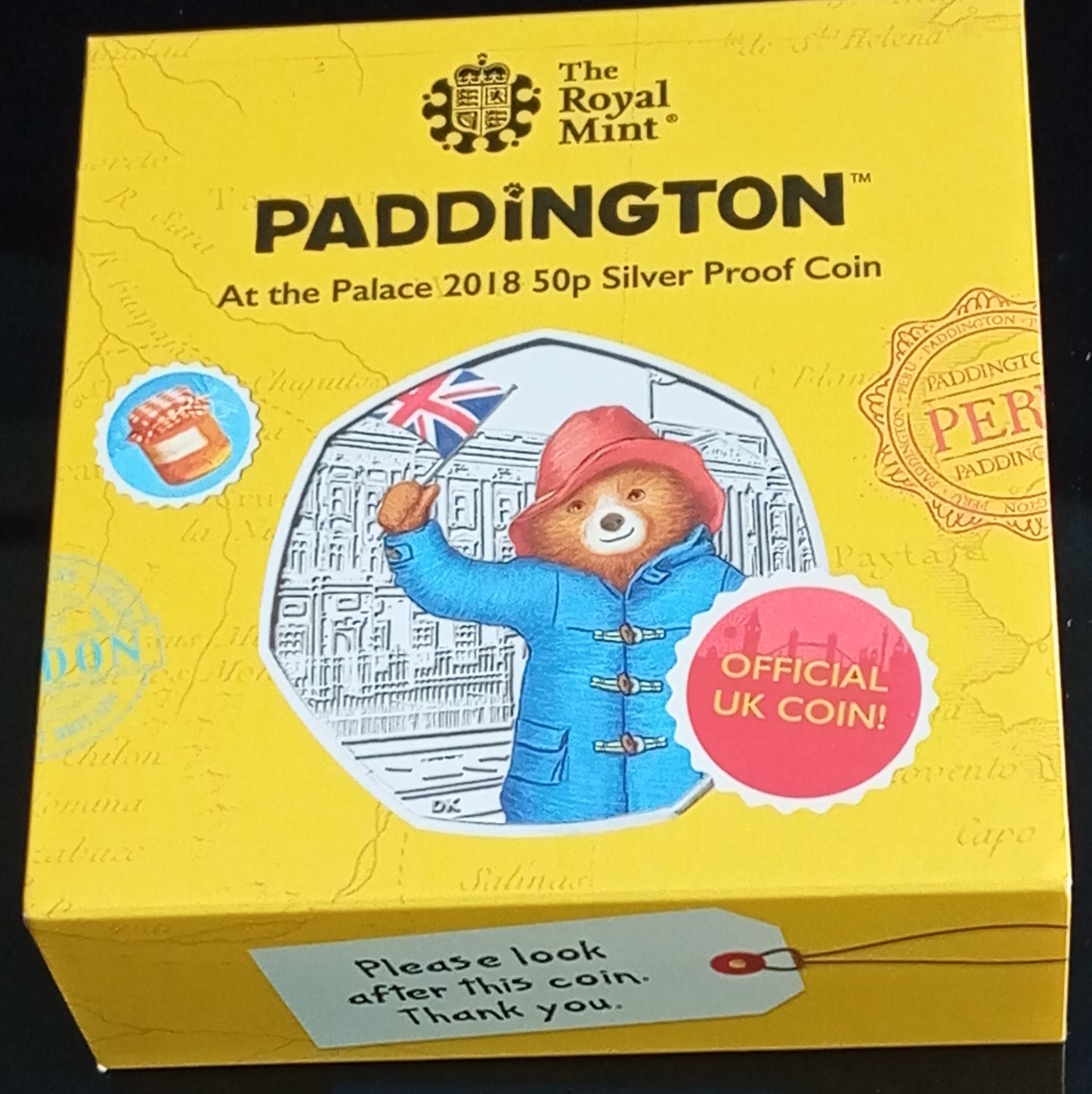 PADDINGTON BEAR AT THE PALACE, Silber Proof, 50 Pence, 2018