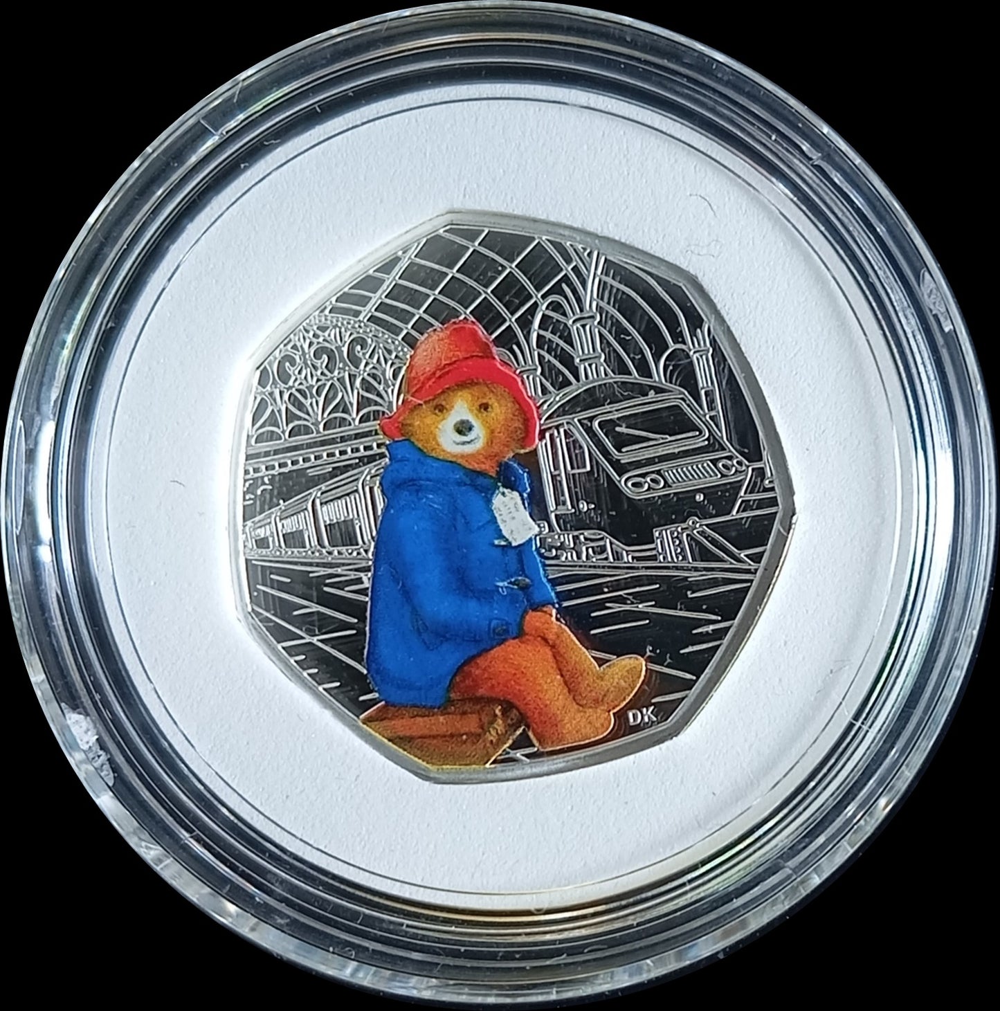 PADDINGTON BEAR AT THE STATION, Silber Proof, 50 Pence, 2018