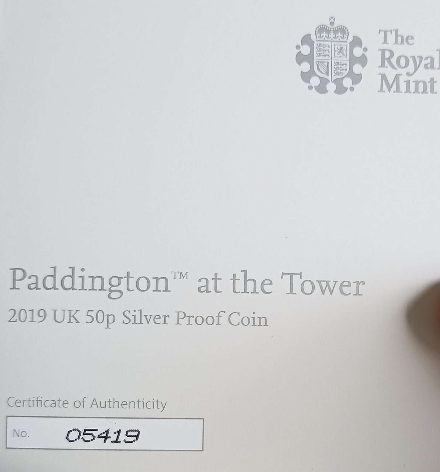 PADDINGTON BEAR AT THE TOWER, Silber Proof, 50 Pence, 2019